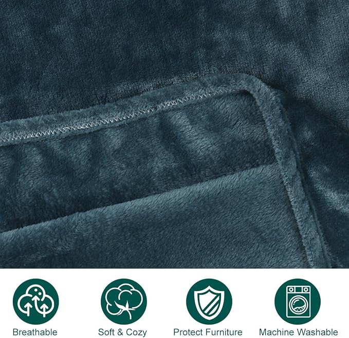 Onarway Dog Blanket Washable for Puppy: 4 Packs Dog Blankets 40”x28” | Fluffy Soft Small Throw for Cat Puppy Kitten Dogs - Fleece Pet Blankets for Bed Sofa Car and Indoor - Lake Green and Purple