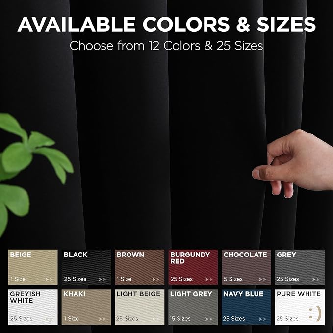 Joydeco Door Curtain Blackout Curtains for Doorway Privacy Closet Drapes | Room Divider Curtains for Bedroom Living Room, Sliding Door Curtains for Open Closet (Black, 32Wx80L, 1 Panel)