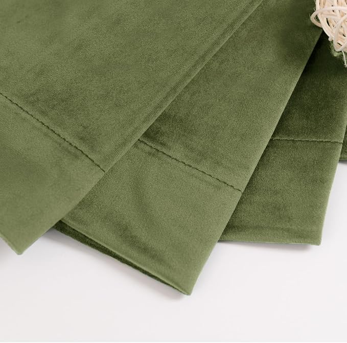 BGment Sage Green Velvet Curtains for Living Room, 2 Panels, 52 x 102 Inch | Super Soft, Thermal Insulated, Energy Saving, Luxury, Soundproof, Luxury Decorative Curtains for Bedroom, Back Tab Rod Pocket