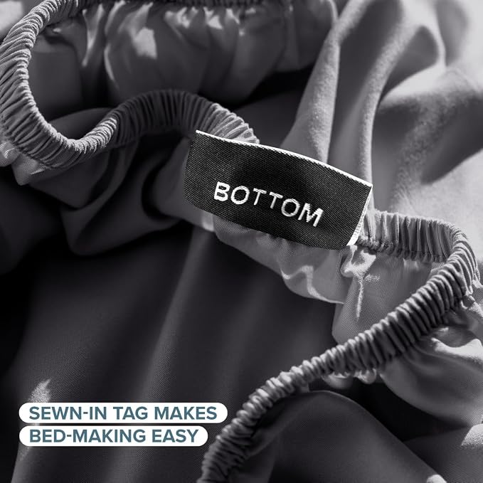 Bare Home Twin XL Sheet Set - 1800 Ultra-Soft (Twin XL, Forged Iron Grey) | Deep Pockets 6 to 15 Inches, Breathable, Hypoallergenic, Hotel Luxury, Easy Fit, Soft, All-Season