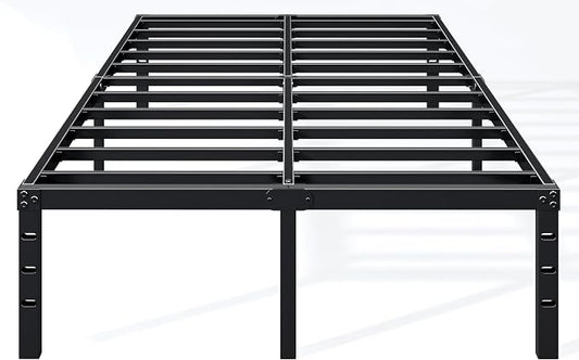 Hafenpo 18 Inch Full Bed Frame, Under Bed Storage, Black | Sturdy Metal Platform Full Size, No Box Spring Needed, Heavy Duty, Easy Assembly, Strong Bearing Capacity