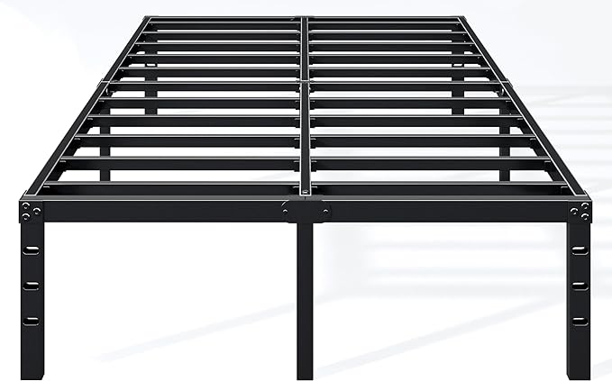 Hafenpo 14 Inch Full Bed Frame, Under Bed Storage, Black | Sturdy Metal Platform Full Size, No Box Spring Needed, Heavy Duty, Easy Assembly, Strong Bearing Capacity