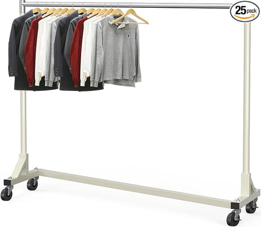 Simple Houseware Industrial Grade Z-Base Garment Rack, 63" W/500Lb, Gray