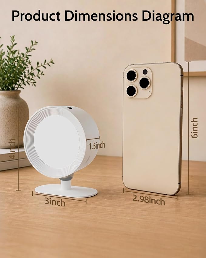 LED Wall Mounted Lights, Rechargeable Wall Sconces, 3 Color Temps, Remote & Touch, 360° Rotating and Dimmable for Bedroom, Bedside & Reading (White, 2 Pack)