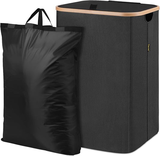 BALEINE 70L Laundry Hamper with Lid, Large Laundry Basket Bin | Large Capacity, Easy-Access Lid, Shape-Retaining Structure, Pull Handles, Ideal for Bedroom, Dorm, Laundry Room