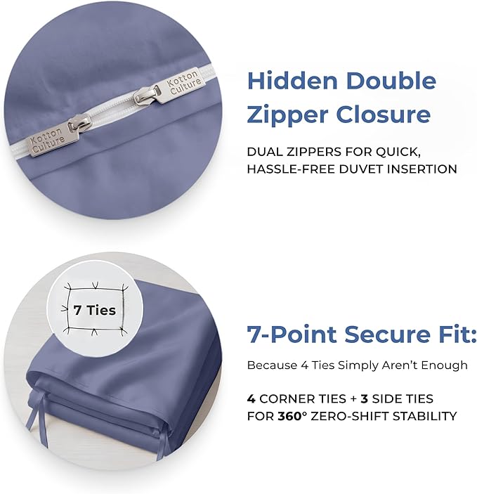 1 Pc California King Duvet Cover Only-100% Egyptian Cotton 600 Thread Count Ultra Soft Premium Comforter Cover Zipper Closure & Corner Ties- (Mediterranean Blue, 104" X 98")