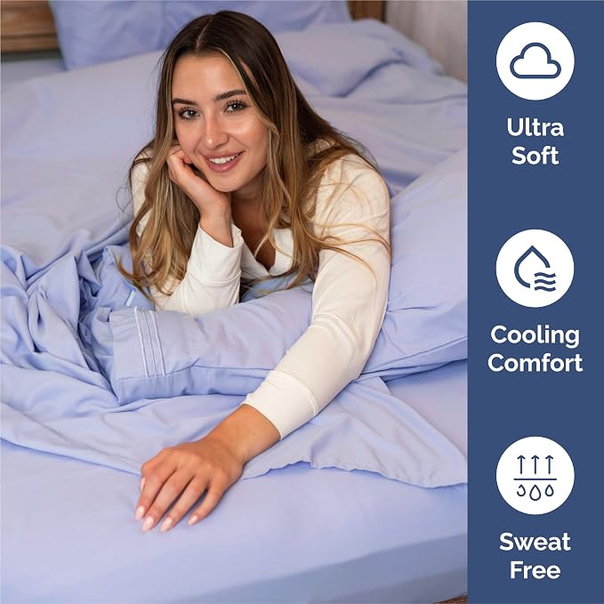 Split King Size 5 Piece Sheet Set - Breathable & Cooling Sheets - Lavender | Hotel Luxury Bed Sheets for Women & Men, Deep Pockets, Easy-Fit, Comfy, Soft and Wrinkle Free Sheets, Oeko-Tex Bed Sheet Set