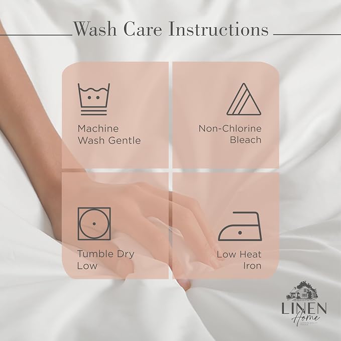 Linen Home 100% Cotton Percale Sheets Twin XL Size, Tera Clay, Deep Pocket, 3 Pieces Set- 1 Flat, 1 Fitted and 1 Pillowcase, Crisp Cool and Long Staple Strong Bed Linen