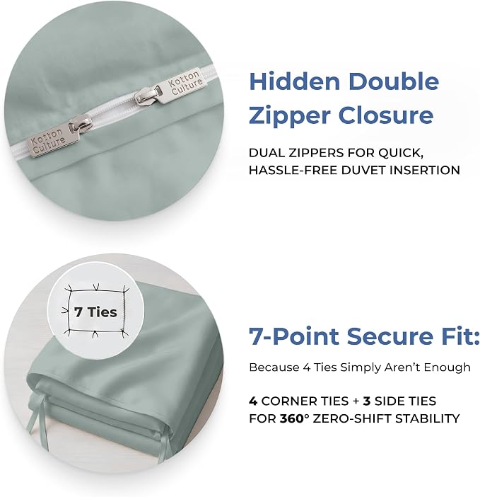 120"x120" 1 Pc Super King Plus/Super Oversize King Duvet Cover Only 100% Egyptian Cotton - 600 TC, Zipper Closure & Corner Ties - Fits Only Extra Large Inserts - Aqua Green