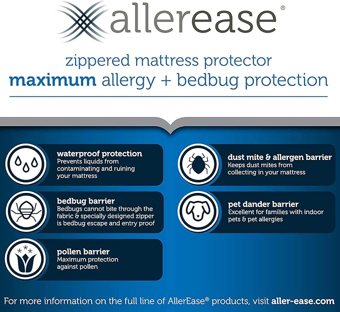 AllerEase Maximum Allergy Mattress Protector, King Size