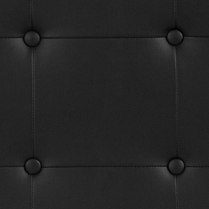 Flash Furniture Twin Tufted Vinyl Headboard, Black | Adjustable Height, Easy Install, Bedroom Decor