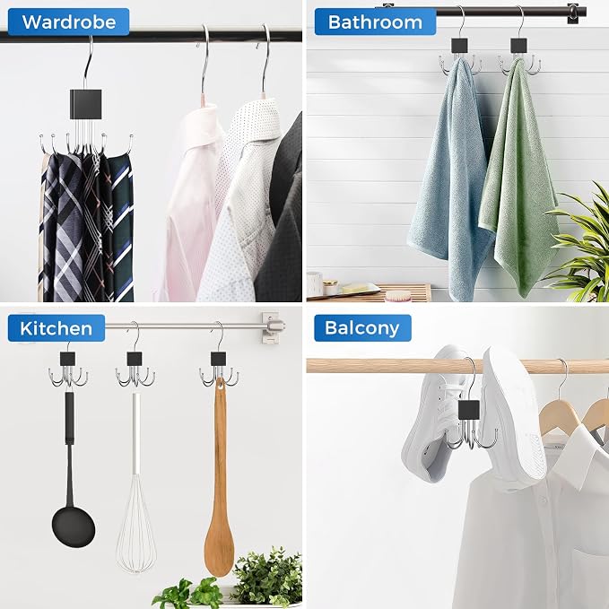 1 Pack Belt Hanger, Belt Organizer for Closet | 360° Rotatable, Max 24 Belt Storage, Space Saving, Closet Organizers and Storage