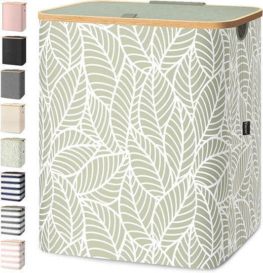 BALEINE 140L Laundry Hamper with Lid, Large Laundry Basket Bin | Large Capacity, Easy-Access Lid, Shape-Retaining Structure, Pull Handles, Ideal for Bedroom, Dorm, Laundry Room
