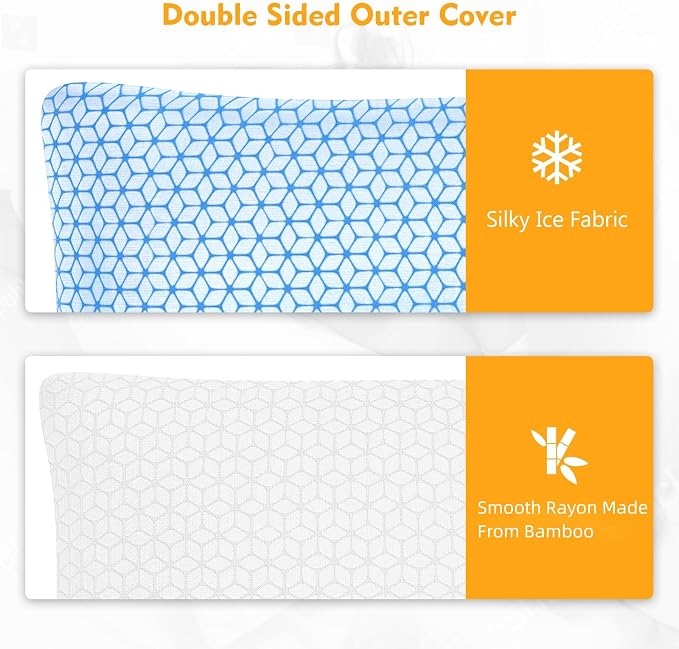Love Attitude Shredded Memory Foam Pillows King Size Pillows Set of 4 | Cooling Firm and Adjustable for Stomach, Back and Side Sleepers