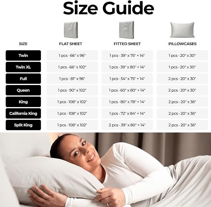 Silvery Silver Infused Bed Sheets Set - Ultra-Soft Temperature-Regulating Fabric with Self-Cleaning Technology™ that Stays Fresh 3X Longer for Hygienic Sleep
