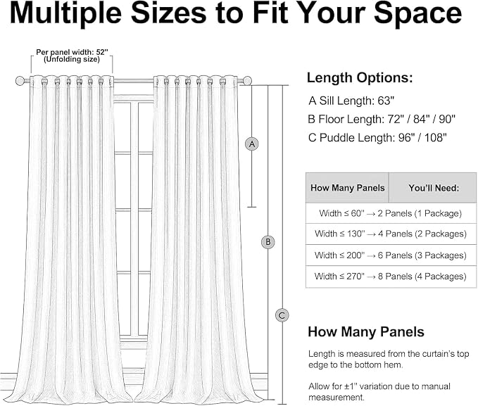 90 inch long linen Blackout curtains 2 Panels 100% Black out Linen texture Curtain Window Drapes with Back Tab Rod Pocket Light Blocking Thermal Insulated Curtains for Bedroom Living Room Beige