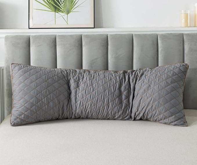 WhatsBedding Memory Foam Body Pillow with Cover, Long Bed Pillow for Adults | Breathable Removable Pillowcase, Skin-friendly, Medium-firm for Side Sleepers, Large Size Fits All