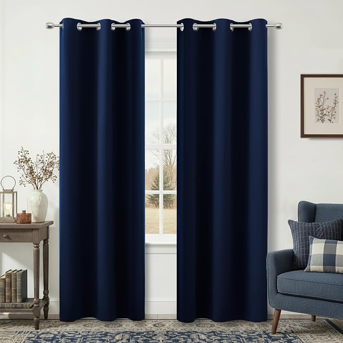 KOUFALL Boys Kids Small Curtains for 36 Inch Wide Window,Narrow and Long Thermal Insulated Light Blocking Heat Block Curtains for Living Room Bedroom,38 x 84 Inch Length 2 Panels