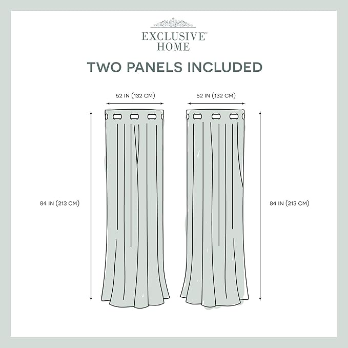 TOWN & COUNTRY LUXE Talia Double Layer Indoor Curtains, Sheer and Room Darkening Blackout, Grommet Top, Energy Efficient, 2-Pack Set, 52"x84", Rose Blush