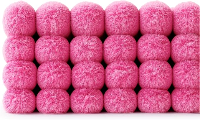 MIULEE Faux Fur Plush Decorative Throw Pillow Covers 20x20, Hot Pink | Set of 4, Striped, Soft Romantic Modern Cozy Home Decor, Cushion Cases for Sofa Couch Bed Living Room