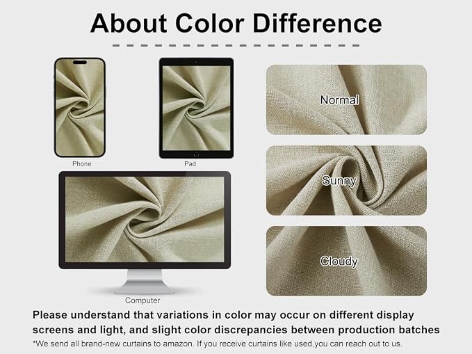 Vision Home Sand Pinch Pleated Full Blackout Curtains Linen Blended Room Darkening Window Curtains 102 inch for Living Room Bedroom Thermal Insulated Pinch Pleat Drapes with Hooks 60" Wx102 Lx1