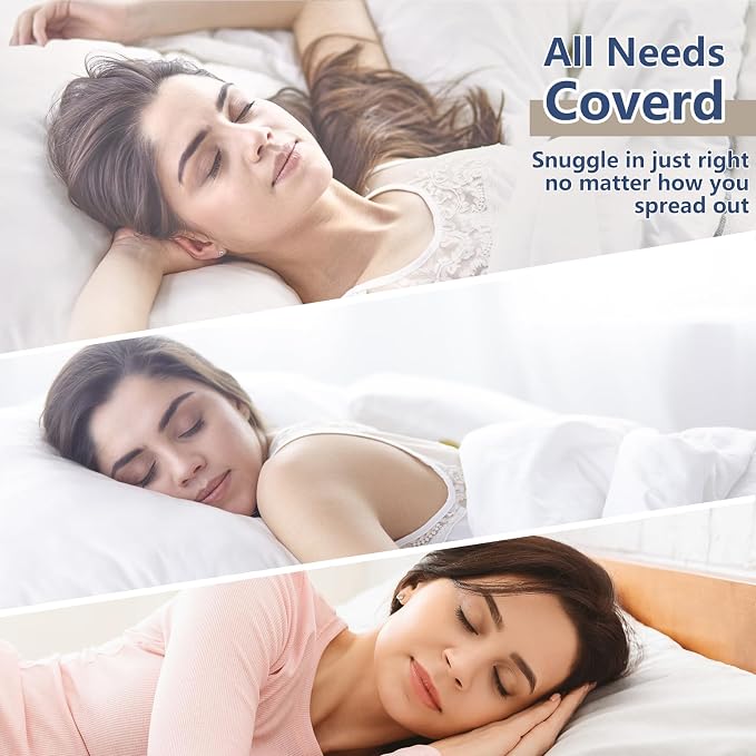 CozyLux Pillows Queen Size Set of 2, Gusseted Bed Pillow, 18 x 28 Inch | White Soft Supportive Down Alternative Pillows for Side, Back & Stomach Sleepers, OEKO-TEX Certified, Hotel Quality, Washable