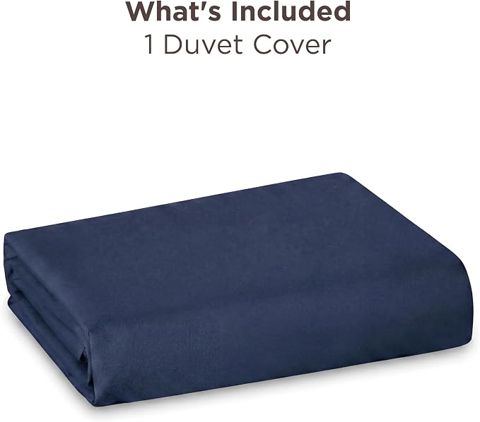 Bedsure Duvet Cover Queen Size, 1Pc Soft Double Brushed Bedding, Navy Blue | For Kids & Adults, 90"x90", Only 1 Comforter Cover, No Pillow Shams, Hotel Luxury, Breathable, Lightweight, Zipper Closure