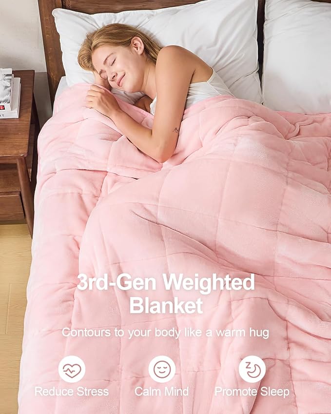 Ultra Soft Sherpa Weighted Blanket for Adults, 60"x80" 17lbs Heavy Blankets | Cozy Comfort for Relaxing Nights, Double-Sided Fluffy Sherpa & Fleece, Double Inner Layers-No Bead Bunching, Even Weight
