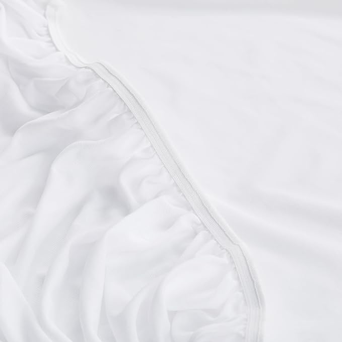 Serta Power Chill Waterproof Mattress Cover, Soft and Breathable Cooling Mattress Protector, 15" Elastic Deep Pocket for Secure Fit, Full, White | Waterproof cooling protector with breathable fabric and a secure 15-inch deep pocket, machine washable fo...