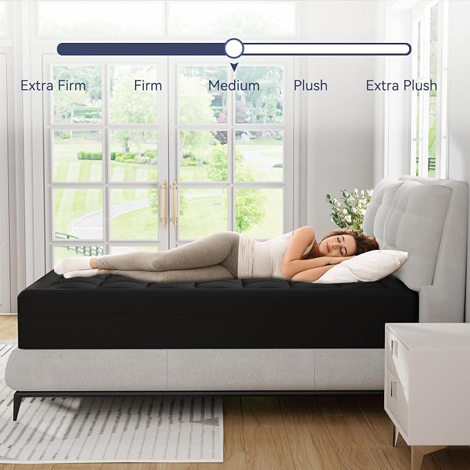 ELEMUSE 3 Inch Twin Dual Layer Memory Foam Mattress Topper with Pillowtop | 2 Inch Cooling Gel Foam,1 Inch Soft Pillowtop Pad, Pressure Relief Bed Topper, Comfortable Support