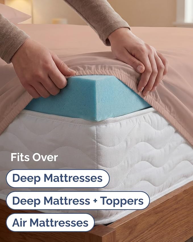 Extra Deep Twin XL Sheet Set - 4 Piece College Dorm Room - Mauve | College Dorm Room Essentials, Easy & Secure Fit, Ultra-Soft, Wrinkle & Fade Free, Comfy Sheets Set with Extra Deep Pockets