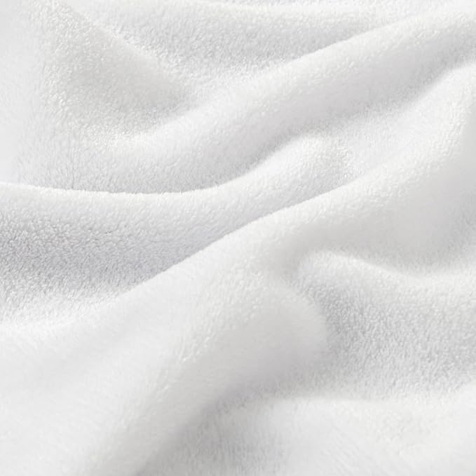 BEDELITE Fleece Blanket Soft Plush Throw for Couch White 50"x60" | Ultra Soft Fleece, Plush Microfiber, Lightweight Warmth, All Season Comfort, Fade Resistant, Machine Washable, Couch Sofa Bed