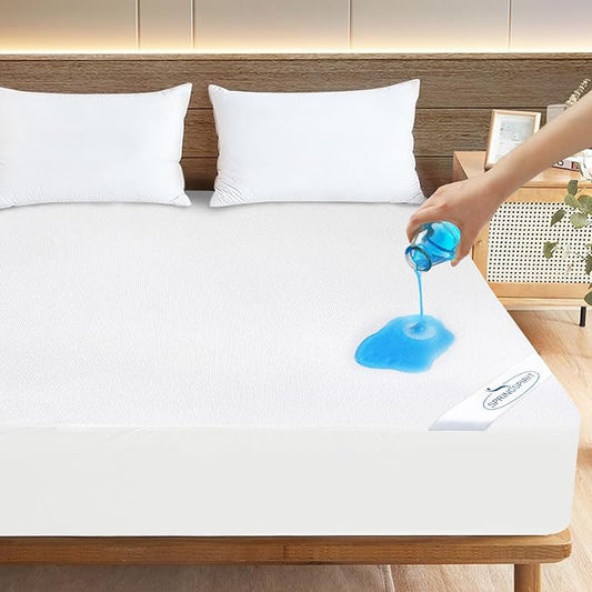 Queen Sleeper Sofa Bed Terry Mattress Protector 60"x72" Sofa Queen | Deep Pocket up to 8", Soft Terry Surface, Waterproof Barrier, Breathable & Absorbent
