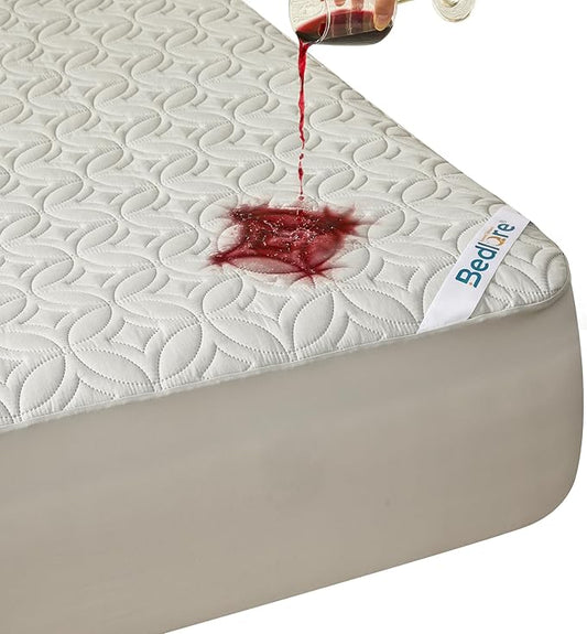 BEDLORE Waterproof Mattress Protector, California King Size Mattress Pad | Deep Pockets Fit 6"-18" Mattresses, Soft Noiseless Dirt-proof Bed Mattress Cover Washable for Bedroom, Hotel (Light Gray)