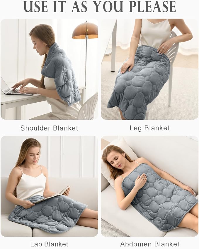 Cottonblue Weighted Lap Blanket Pad 10 lbs 50"x60" for Adults Teens, Cozy | Luxury Crystal Velvet Weighted Blanket Pad, Washable Portable Travel Blankets for Relaxation Sleeping All Season, Washable