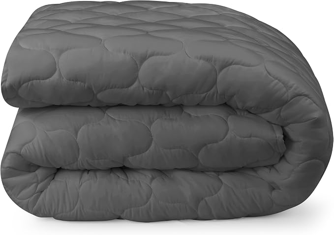 Waterproof Twin Mattress Protector, Quilted Fitted Mattress Pad, Grey | Deep Pockets fits upto 16" Deep, 100% Waterproof Mattress Cover Soft Breathable & Noiseless Mattress Topper by Utopia Bedding