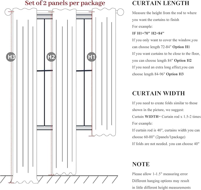 Warm Cream Extra Long Pleated Black Out Curtains 105 Inches Long for Living Room, Natural Linen Blend Patio Door Curtain with Track&Back Tab 2 Panels Set Insulated Privacy Window Drapes (50"Wx105"L）