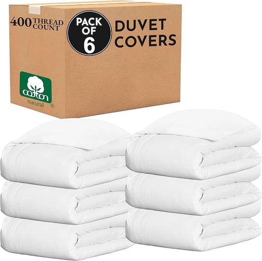 California Design Den 100% Cotton Sateen Oversized King Duvet Covers, White | Duvet Cover Only, Comforter Not Included, Backed by Good Housekeeping Seal, Button Closure & Corner Ties