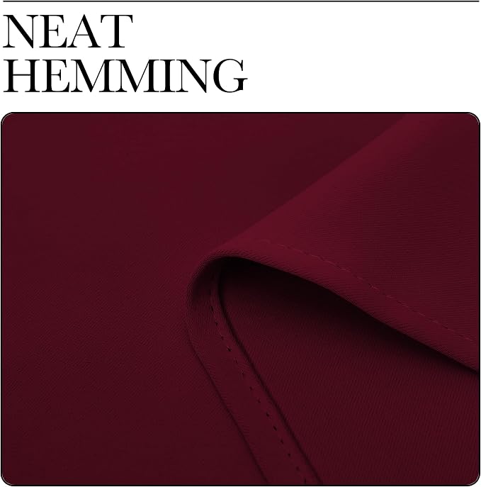 NICETOWN Blackout Curtains for Bedroom, Blackout Curtain Panels, Wine Red, 1 Pair, 42 by 45-inch, Window Treatment Energy Saving Thermal Insulated Solid Rod Pocket Blackout Drapes/Draperies