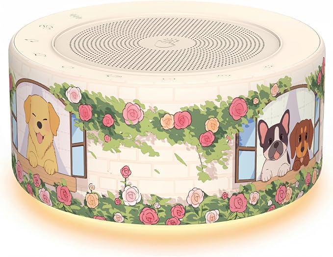 Kipcush White Noise Machine for Baby & Adults, Sleep Sound Machine with 30 Soothing Sounds, 8-Color Night Light, Memory Function, White Noise for Sleeping, Nursery, Office, Travel, Relaxation