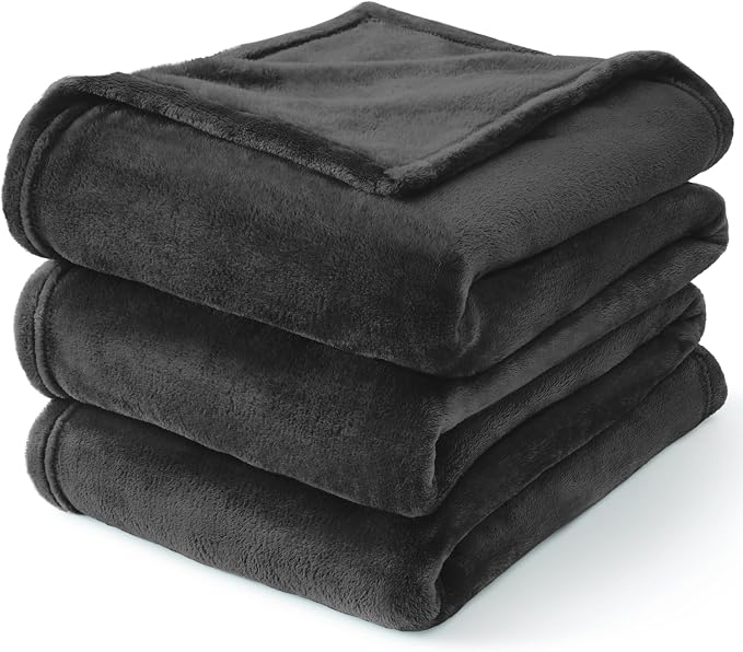 BEDELITE Fleece Blanket Soft Plush Full Bed Blanket Charcoal Grey 84"x90" | Ultra Soft Fleece, Plush Microfiber, Lightweight Warmth, All Season Comfort, Fade Resistant, Machine Washable, Couch Sofa Bed