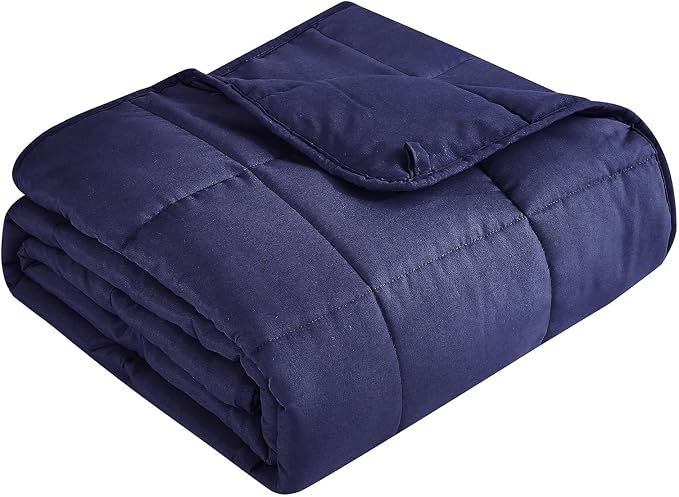 Weighted Blanket (7 lbs, 40" x 60") Cooling Throw Heavy Blanket for Sleeping Apply to 60-90 lbs, Soft Thick Breathable Blanket with Glass Bead, Easy Care
