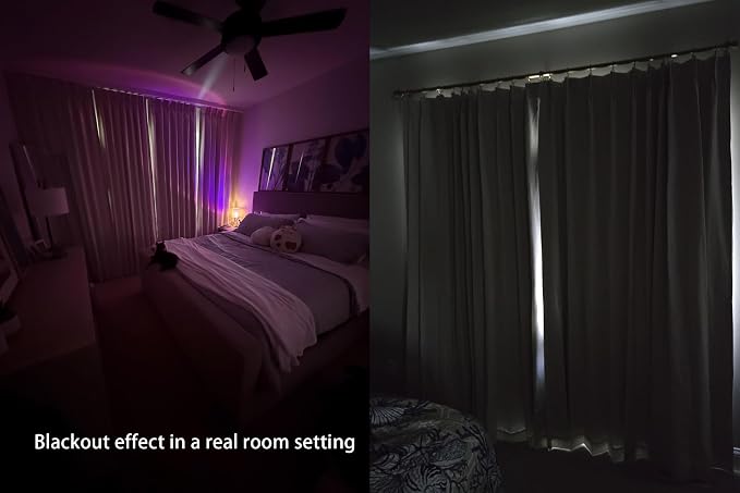 Vision Home Natural Pinch Pleated Full Blackout Curtains Linen Blended Room Darkening Window Curtains 90 inch for Living Room Bedroom Thermal Insulated Pinch Pleat Drapes with Hooks 2 Panel 40"Wx90"L