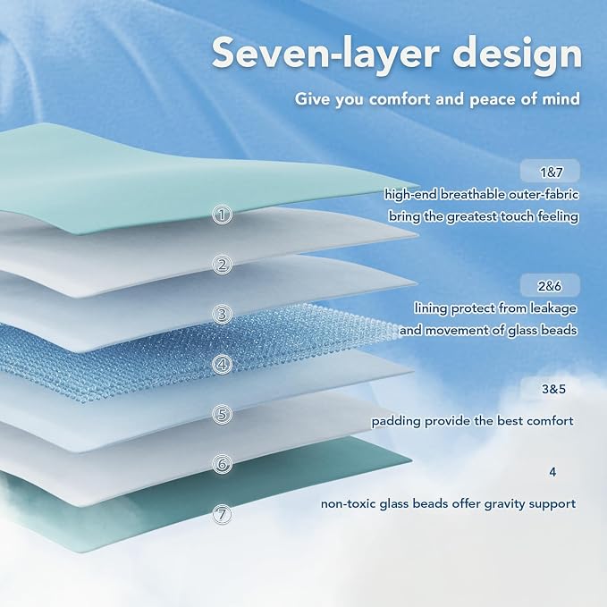 Weighted Blanket for Adults (20 lbs, 60" x 80") Queen Size Soft Cooling Heavy Blanket Sleeping, Apply to 190-210 lbs Body, Thick Breathable Blanket with Glass Bead, Easy Care