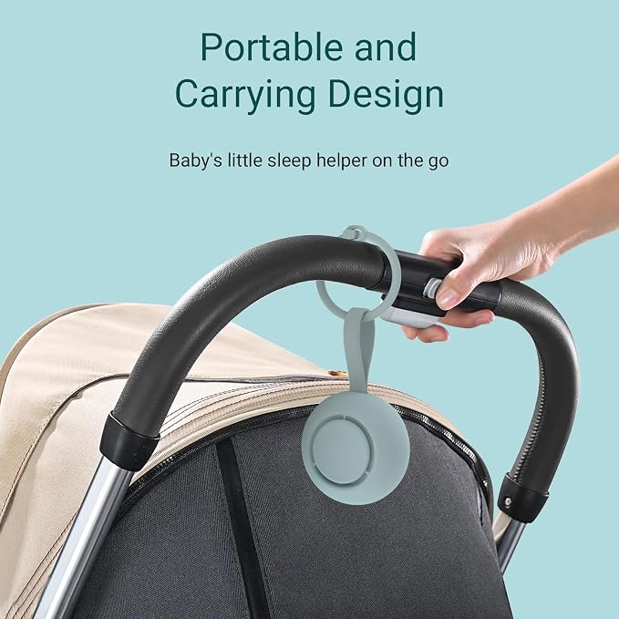 Portable Baby Sound Machine & Essentials for Babies & Kids-Blue | White Noise Machine[Timer Function][20 Soothing Sounds][15 Hours Battery Life]Travel,Registry,Gifts,Clips on Baby Stroller