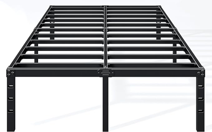 Hafenpo 12 Inch Full Bed Frame, Under Bed Storage, Black | Sturdy Metal Platform Full Size, No Box Spring Needed, Heavy Duty, Easy Assembly, Strong Bearing Capacity