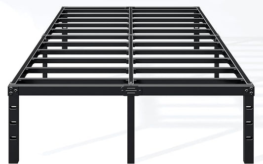 Hafenpo 12 Inch Full Bed Frame, Under Bed Storage, Black | Sturdy Metal Platform Full Size, No Box Spring Needed, Heavy Duty, Easy Assembly, Strong Bearing Capacity