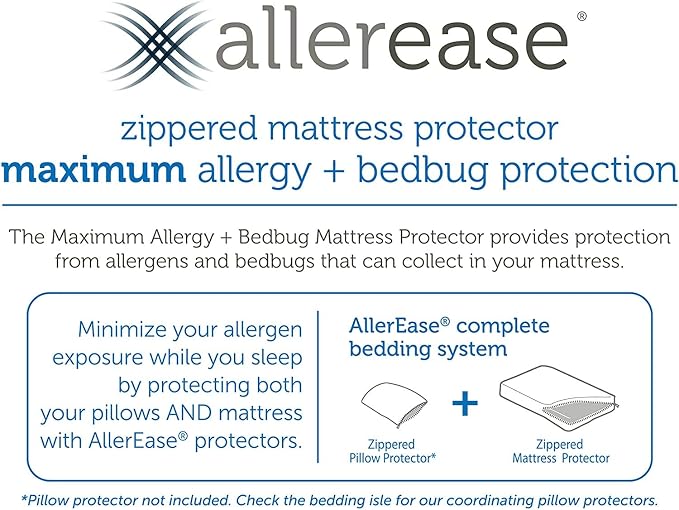 AllerEase Maximum Allergy Mattress Protector, King Size