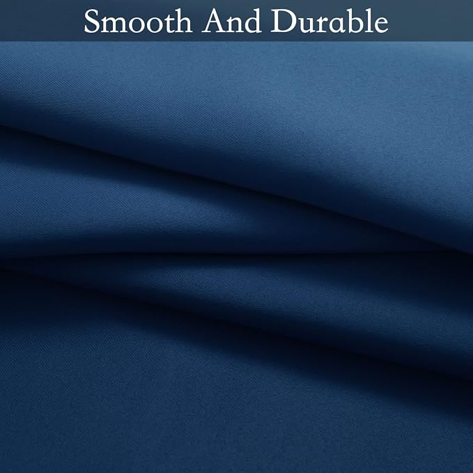 SimpleHome Blue to Grey White Ombre Room Darkening Curtains 63 Inch | Curtains for Living Room,Light Blocking Thick Thermal Insulated Grommet Window Curtains Drapes for Bedroom, 2 Panels,42Wx63L