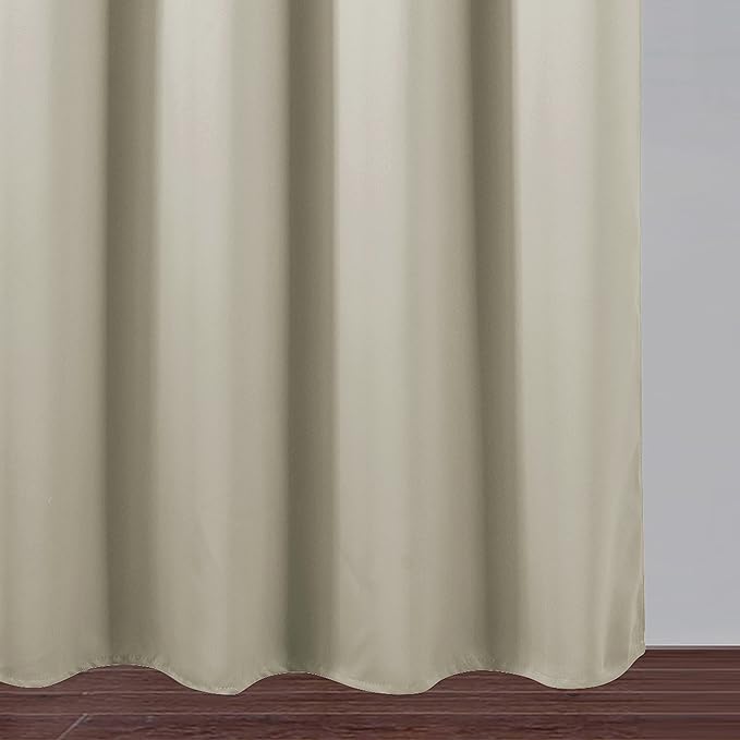 Light Beige Thermal Blackout Curtains/52 x 54 Inch/Set of 2 Panels Room Darkening Curtains for Bedroom